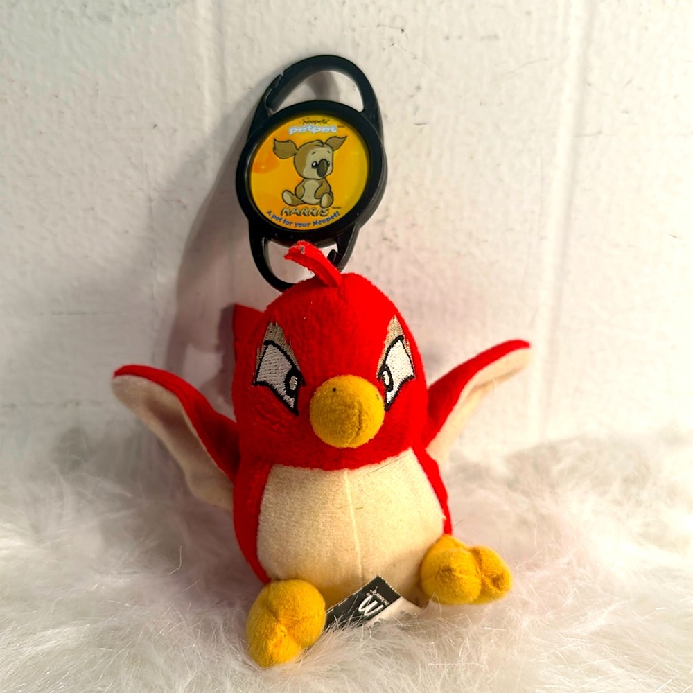 🖤 5/$30 🖤 Neopets McDonald's Red Pteri 2005 Vintage Mini Plush Keychain stuffy